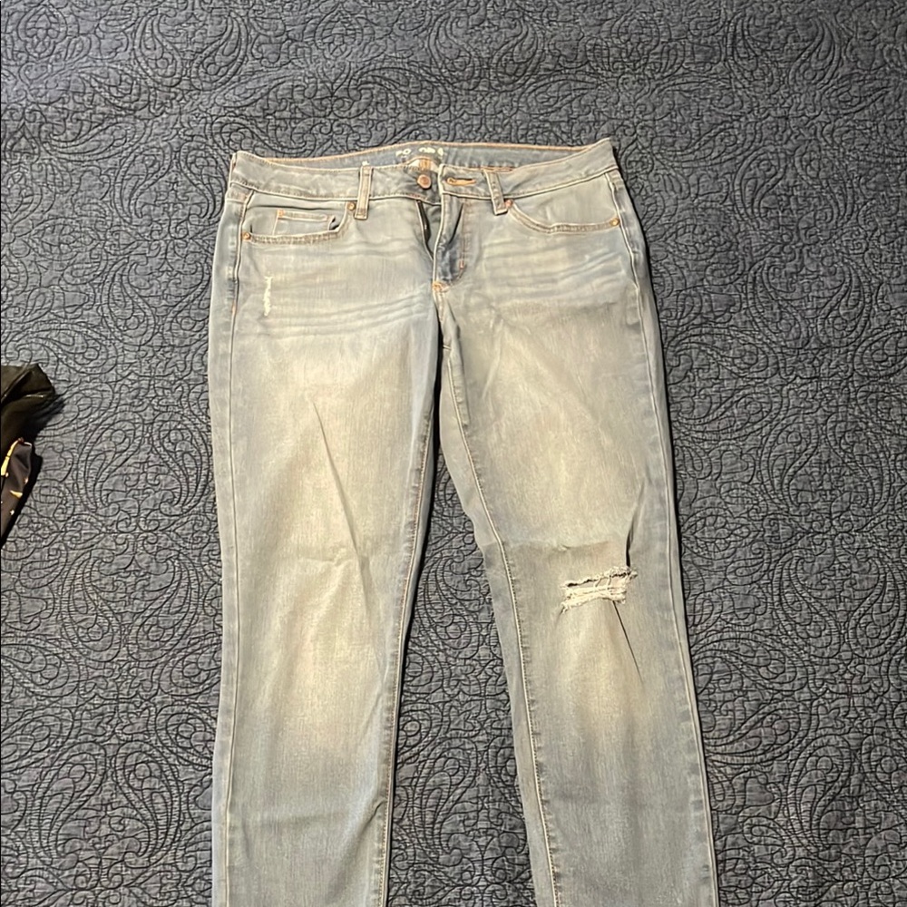 SO Blue Skinny Jeans Distressed Casual